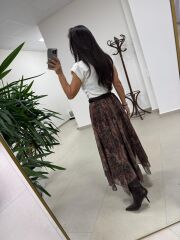 Mz 22815 Şal Desen Şifon Etek