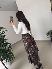 Bb 30531 Kahve Snake Desenli Etek