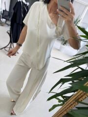 Kd 7905 Premium Fermuar Detaylı Tasarım Taş Takım