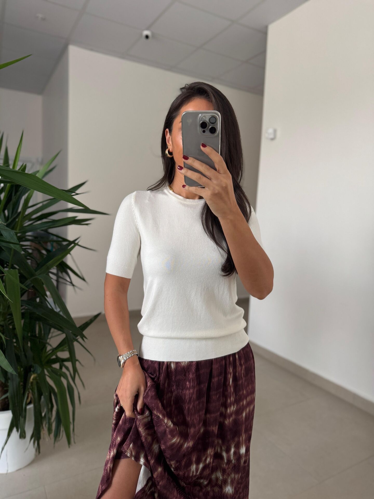 Dv 10426 Arkası Düğme Detaylı Ekru Kazak