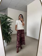 Dv 10426 Arkası Düğme Detaylı Ekru Kazak