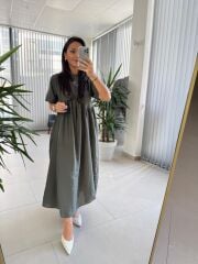 Dr 8350 Bohem Tensel Haki Elbise