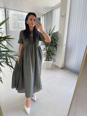 Dr 8350 Bohem Tensel Haki Elbise