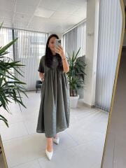 Dr 8350 Bohem Tensel Haki Elbise