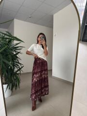 1712 Bordo Gold Tokalı Kemer