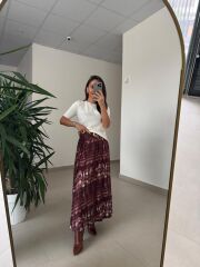 1712 Bordo Gold Tokalı Kemer