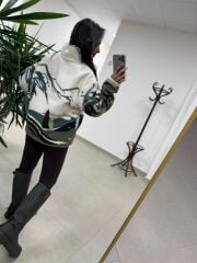 Mz 22365 Kahve Geyikli Polar Sweat