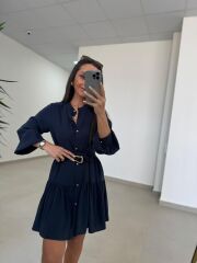 Sh 8697 Laci Tensel Gömlek Elbise