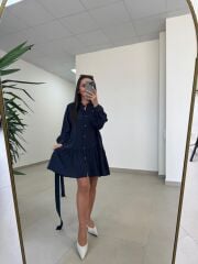 Sh 8697 Laci Tensel Gömlek Elbise