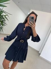 Sh 8697 Laci Tensel Gömlek Elbise