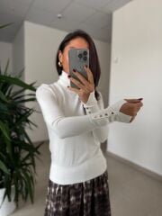 Dv 1268 Droplu Balıkçı Ekru Kazak