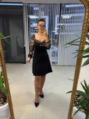 My Kiss Neck Chiffon Dress