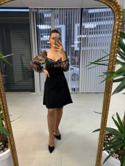 My Kiss Neck Chiffon Dress