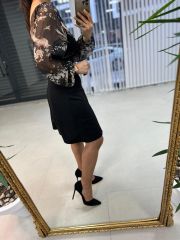 My Kiss Neck Chiffon Dress
