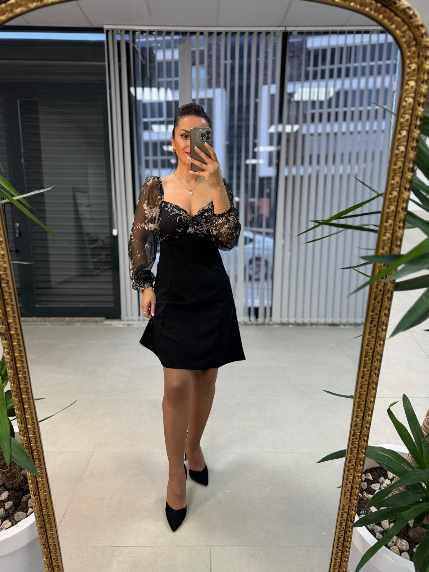 My Kiss Neck Chiffon Dress