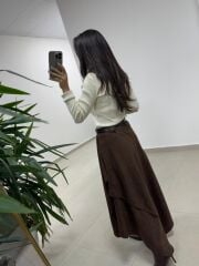 Mz 22694 Ekru Çıtçıtlı Triko