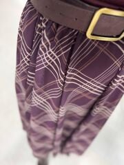 Mz 22778 Şerit Geçişli Bordo Etek