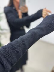 Mz 22694 Siyah Çıtçıtlı Triko