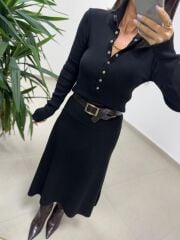 Mz 22694 Siyah Çıtçıtlı Triko