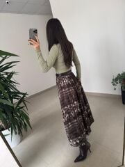 Dv 31401 Bel Drape Detaylı Çağla Yeşili Bluz