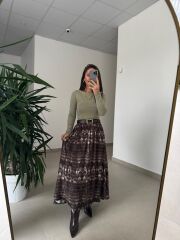 Dv 31401 Bel Drape Detaylı Çağla Yeşili Bluz