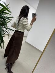 Ms 0605 Süet Tasarım Anvelop A.Kahve Etek