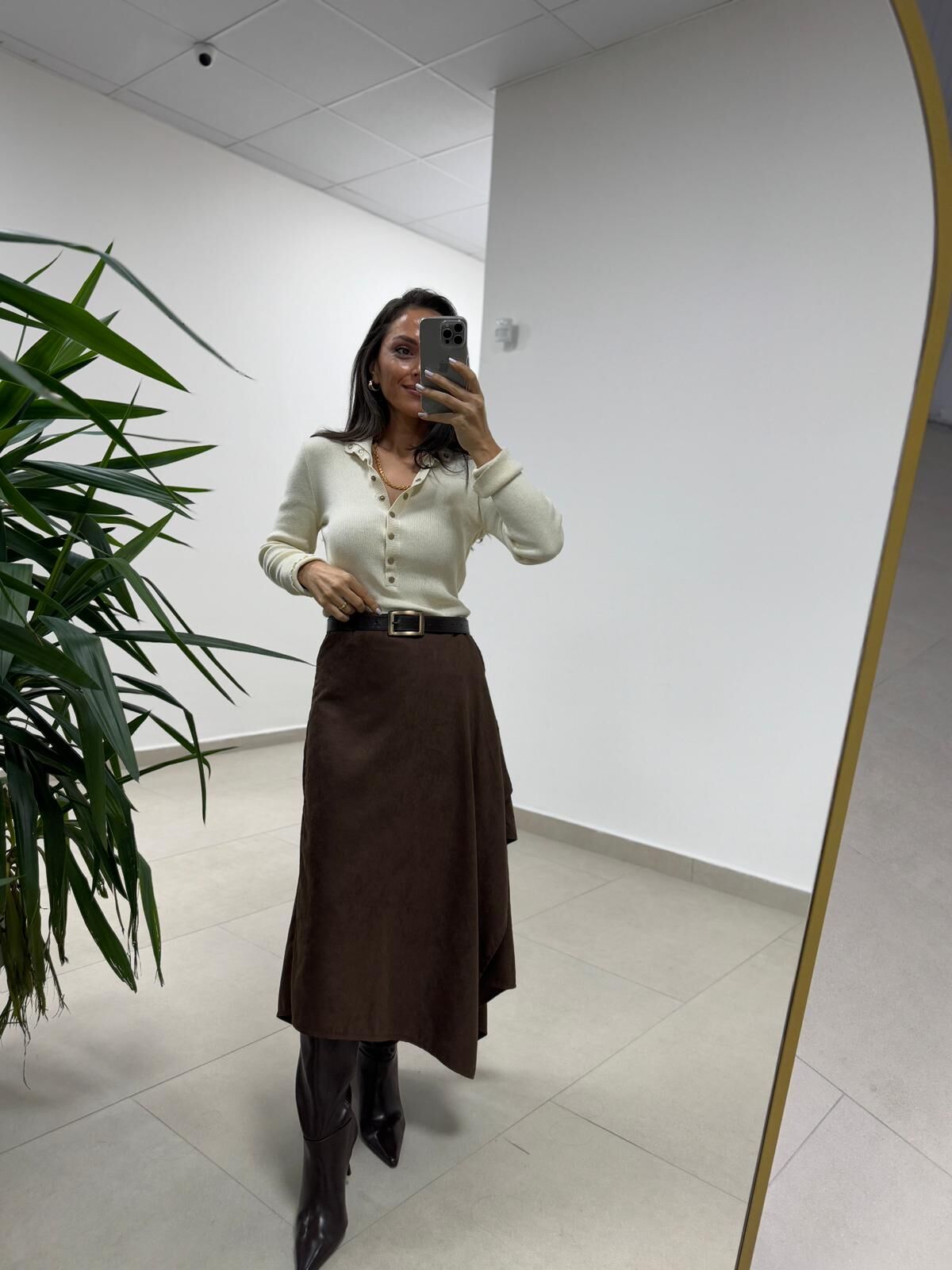 Ms 0605 Süet Tasarım Anvelop A.Kahve Etek