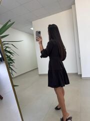 Sh 8697 Kahve Tensel Gömlek Elbise