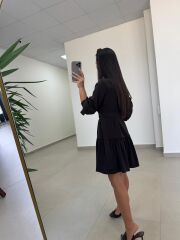 Sh 8697 Kahve Tensel Gömlek Elbise