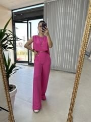 Pamuk keten pembe ikili takım