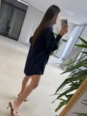 Kd 7701 Kemer Detaylı Laci Gömlek Elbise