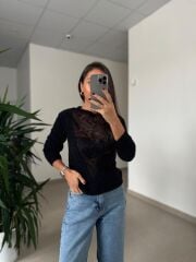 Orj. Marka Yumoş Dantel Detaylı Kazak