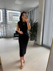 Df Basic Siyah Kalem Elbise