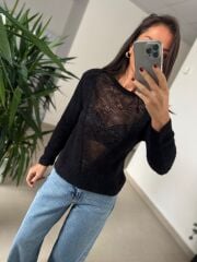 Orj. Marka Yumoş Dantel Detaylı Kazak