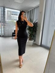 Df Basic Siyah Kalem Elbise