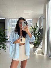 Fw 30674 Mavi Çizgili Gömlek