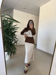 Bb 30478 Kahve Süet Garnili Sweat