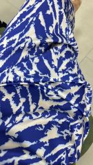 My 3407 Zebra Saten Saks Elbise