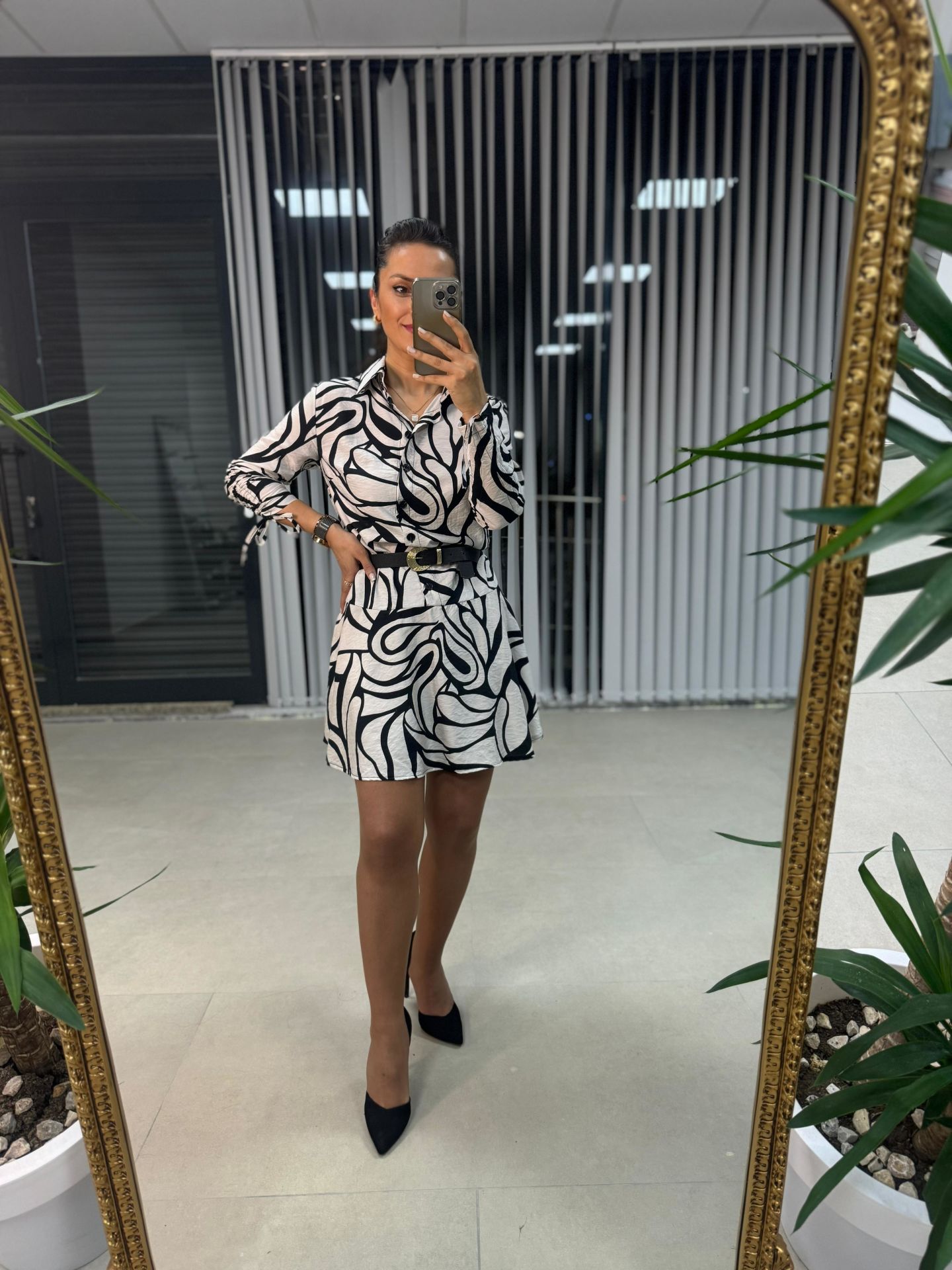 Ms Zebra Desen Elbise S