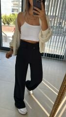 Cremefarbener Cordjacken-Cardigan