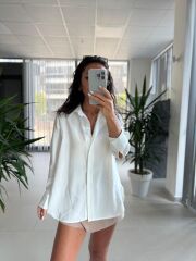Fw 3005 Ekru Modal Tensel Gömlek