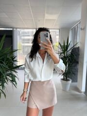Fw 3005 Ekru Modal Tensel Gömlek