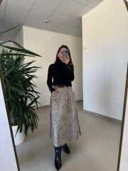 Dv 1268 Droplu Balıkçı Siyah Kazak