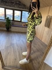 Soft aerobin draped dress