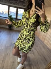 Soft aerobin draped dress