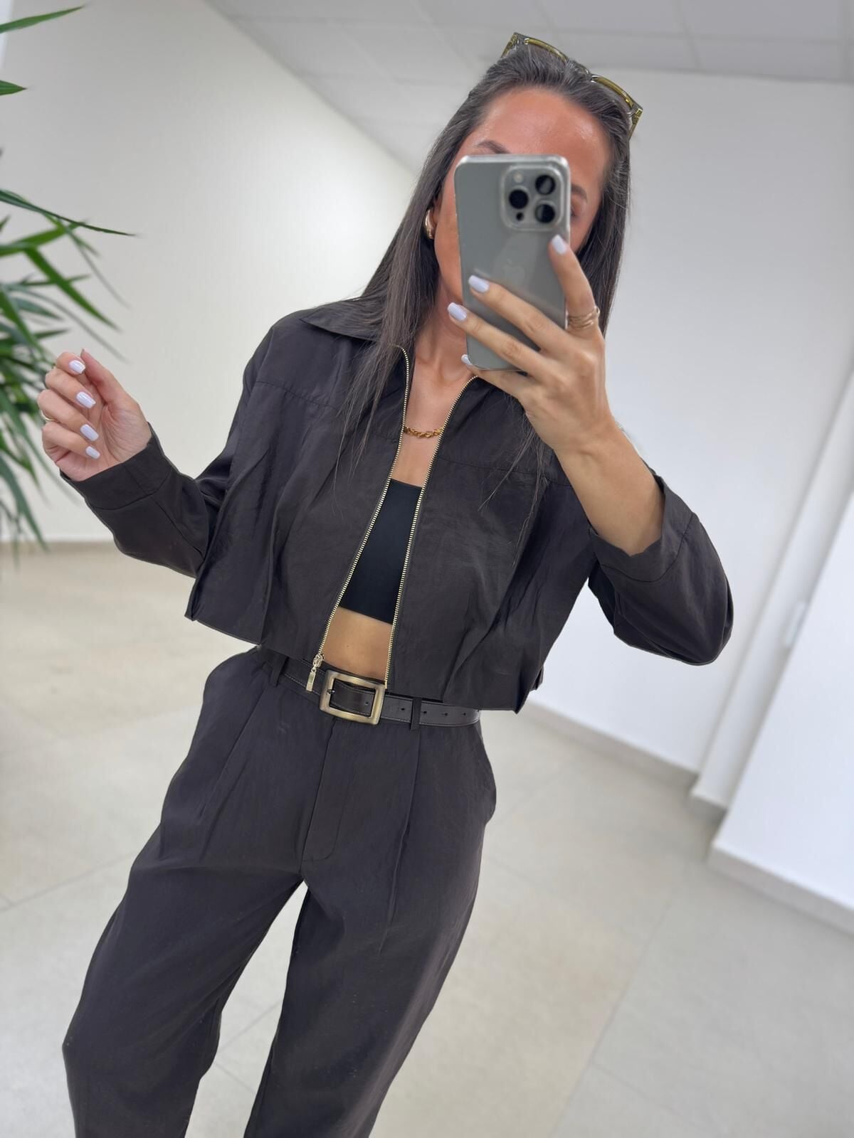 Sh 60593 Gold Fermuarlı Paraşüt İkili A. Kahve Takım