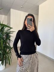 Bb 30525 Kemer Detaylı Leopar Etek