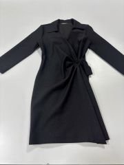 Mc Kruvaze Simli Tokalı Siyah Elbise