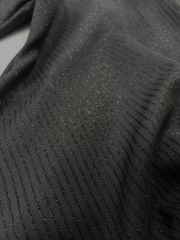 Mc Kruvaze Simli Tokalı Siyah Elbise