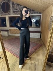 Orj marka siyah yumoş crop